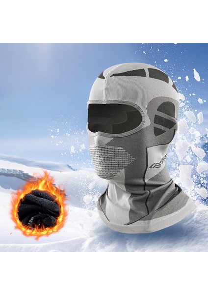 Kış Boyun Isıtıcı Atkı Balaclava Maske Erkek Kadın Soğuk Geçirmez Termal Şapka Kayak Bisiklet Avcılık Baş Boyun Örtüsü Kask Astarı Şapka (Yurt Dışından)