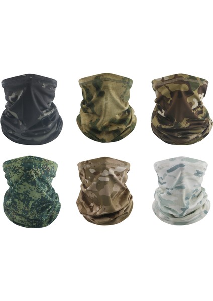 Camo Taktik Maske Boyunluk Örtüsü Yüz Bandana Güneş Serin Bisiklet Av Yürüyüş Kamp Atkı Erkek Kadın (Yurt Dışından) fiyatları