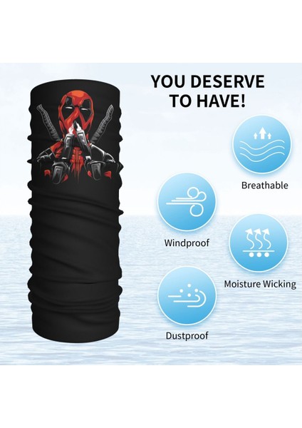 Özel Deadpool Karikatür Süper Kahraman Bandana Boyunluk Uv Korumalı Yüz Eşarp Örtüsü Kadın Anime Cosplay Başlık Tüp Balaclava (Yurt Dışından) modelleri
