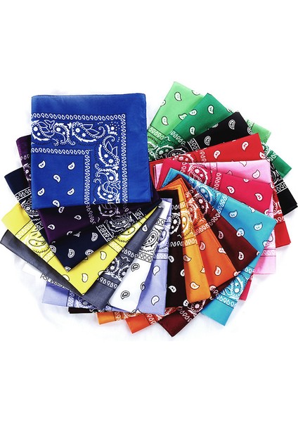 2020 Moda Hip Hop %100 Pamuk Bandana Kare Eşarp 54CM*54CM Siyah Kırmızı Paisley Kafa Bandı Kadınlar/erkekler/erkekler/kızlar Için Baskılı (Yurt Dışından)