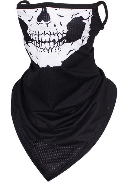 Çok Işlevli Eşarp Kafatası Yüz Maskesi Bisiklet Bandanası Kulak Askıları Yüz Balaclava Örtüsü 3D Baskı Güneş Kremi Rüzgar Geçirmez Boyunluk (Yurt Dışından)