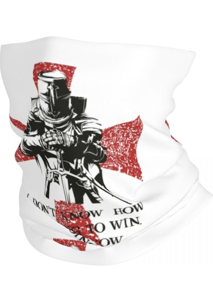 Tapınak Şövalyeleri Çapraz Boyunluk Erkek Kadın Uv Koruma Kış Hristiyan Haçlı Mühür Motto Bandana Atkı Yürüyüş Için (Yurt Dışından)