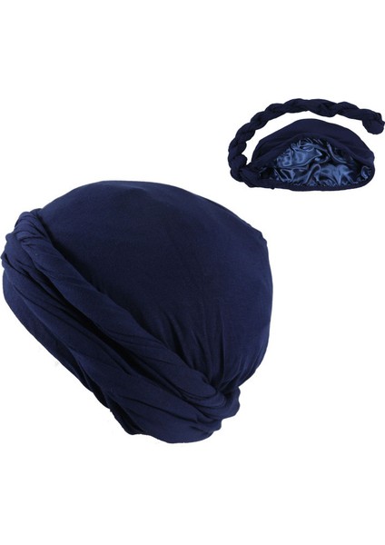 Nation Elastic Erkek Türban Şapka Saten Astar Esnek Erkek Bandana Hint Şapka Moda Erkek Hip Hop Şapkalar Kafa Bandı Biker Başörtüsü (Yurt Dışından)