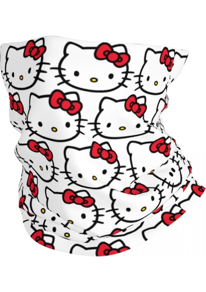 Özel Sanrio Hello Kitty Bandana Boyunluk Yürüyüş Kamp Erkekler Kadınlar Sarma Atkı Kafa Bandı Isıtıcı (Yurt Dışından)