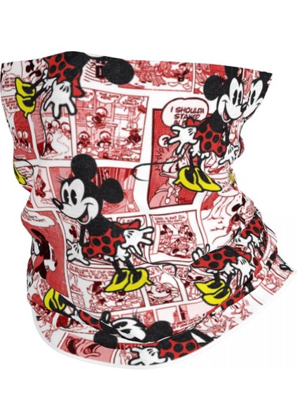 Özel Mickey Mouse Bandana Boyun Isıtıcısı Erkek Kadın Kış Yürüyüş Kayak Atkısı Boyunluk Yüz Örtüsü (Yurt Dışından)