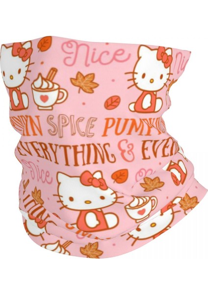 Özel Hello Kitty Boyunluk Kadın Erkek Uv Yüz Kalkanı Kış Karikatür Bandana Atkı Yürüyüş Için (Yurt Dışından)