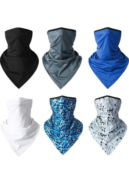 Yaz Nefes Alabilir Örgü Yüz Örtüsü Avcılık Bisiklet Bandana Spor Yarım Maske Boyun Lastiği Koşu Yürüyüş Kayak Üçgen Isıtıcı Atkı (Yurt Dışından)