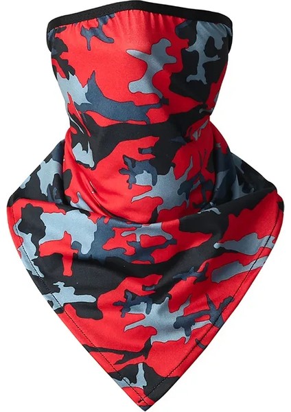 Yaz Nefes Alabilir Örgü Yüz Örtüsü Avcılık Bisiklet Bandana Spor Yarım Maske Boyun Lastiği Koşu Yürüyüş Kayak Üçgen Isıtıcı Atkı (Yurt Dışından)