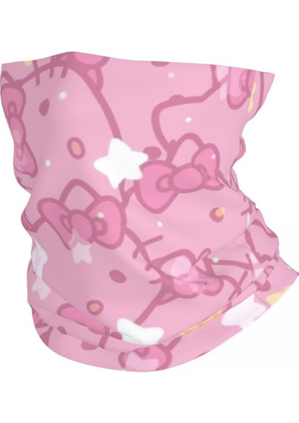 Özel Hello Kitty Boyunluk Kadın Erkek Uv Yüz Kalkanı Kış Karikatür Bandana Atkı Yürüyüş Için (Yurt Dışından)