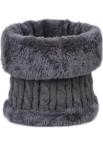 Kış Erkek Kadın Sıcak Örme Halka Atkılar Kalın Elastik Örgü Boyunluklar Çocuk Boyun Isıtıcısı Peluş Polyester Atkı (Yurt Dışından)