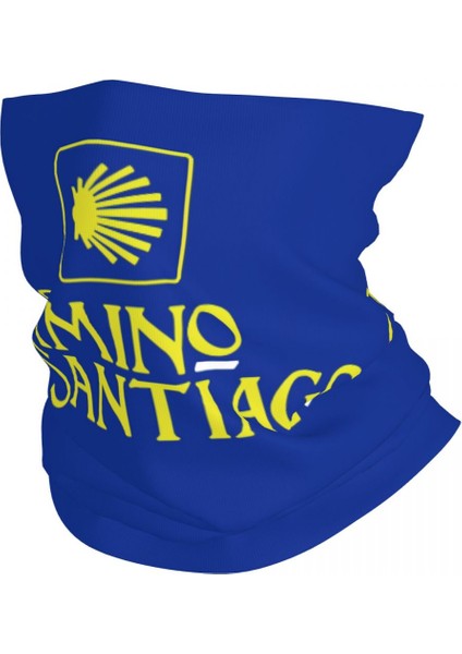 Özel Buen Camino Santiago De Compostela Bandana Boyun Körüğü Rüzgar Geçirmez Yüz Eşarp Kapak Erkek Kadın Kafa Bandı Tüp Balaclava (Yurt Dışından)