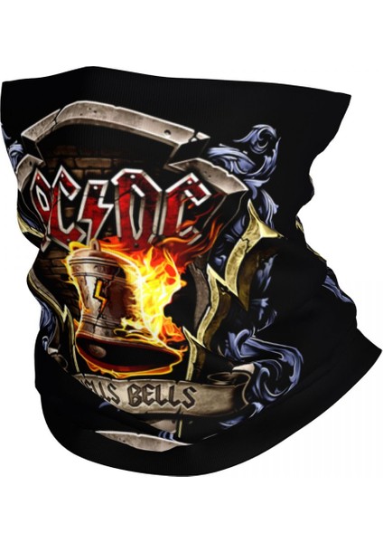 Özel Ac Dc Hells Bells Kış Kafa Bandı Boyun Isıtıcısı Erkek Kadın Kayak Avcılık Tüp Atkı Rock Yüz Bandanası Boyunluk (Yurt Dışından)