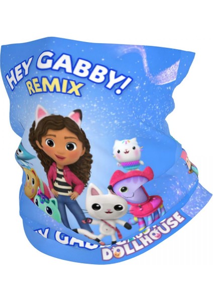 Gabbys Mercat Kedi Kış Kafa Bandı Boyun Isıtıcı Kadın Erkek Kayak Kamp Tüp Atkı Karikatür Bebek Evi Yüz Bandanası Boyunluk (Yurt Dışından)
