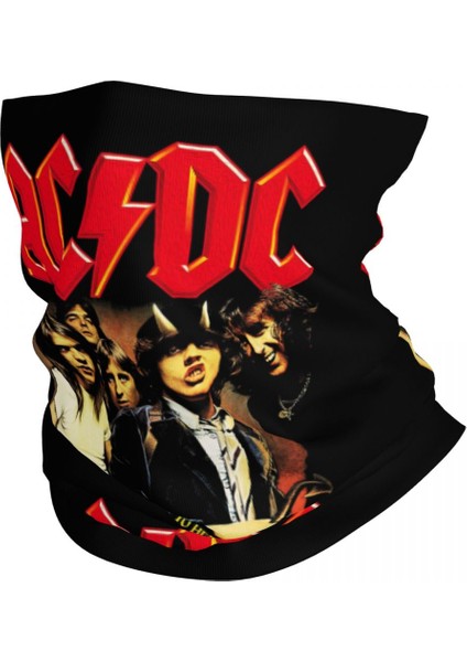 Özel Ac Dc Hells Bells Kış Kafa Bandı Boyun Isıtıcısı Erkek Kadın Kayak Avcılık Tüp Atkı Rock Yüz Bandanası Boyunluk (Yurt Dışından)