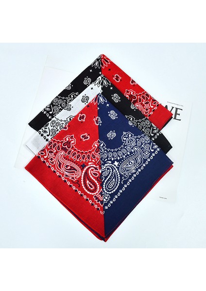 54CM*54CM Hip Hop Bandana Açık Hava Erkek Kadın Moda Spor Pamuk Bandana Kare Eşarp Binicilik Kamp Bisiklet Başörtüsü (Yurt Dışından)