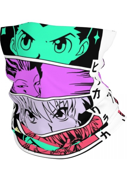 Hunter x Hunter Bandana Boyunluk Rüzgar Geçirmez Yüz Eşarp Örtüsü Feitan Portor Genei Ryodan Phantom Troupe Kafa Bandı Tüp Balaclava (Yurt Dışından)