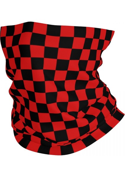 Özel Siyah Beyaz Kareli Bandana Boyun Isıtıcı Rüzgar Geçirmez Sarma Yüz Eşarbı Kayak Geometrik Dama Tahtası Tozluk Kafa Bandı (Yurt Dışından) fiyatları