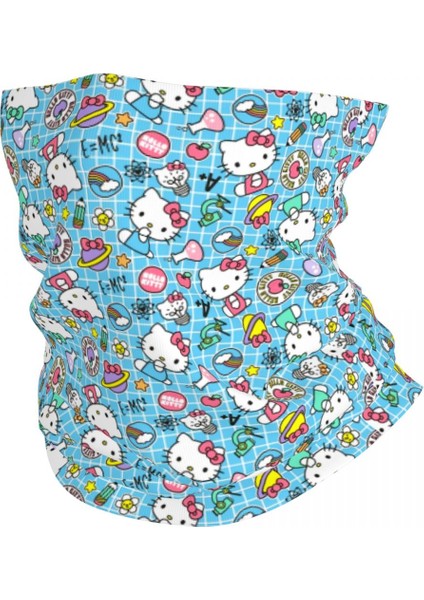 Özel Sanrio Hello Kitty Bandana Boyunluk Yürüyüş Kamp Erkekler Kadınlar Sarma Atkı Kafa Bandı Isıtıcı (Yurt Dışından)