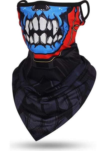 Erkek Kadın Yürüyüş Bisiklet Yüz Maskesi Askılı Kulak Kafatası Bandana Nefes Alabilir Spor Eşarp Yaz Balaclava Boyunluk Yüz Kalkanı (Yurt Dışından)