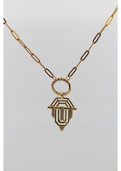 Serenay Model Gold Taşlı Kolye fiyatları