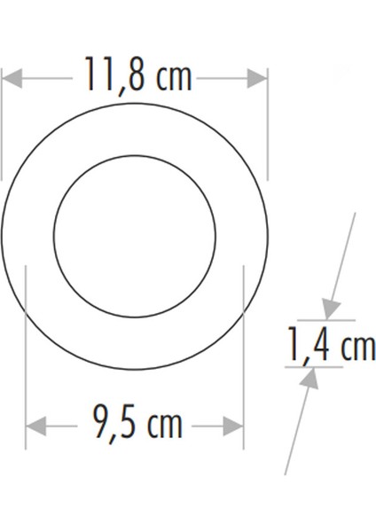 Slim-6 6 Watt 6400 Kelvin Led Panel Sıva Altı Spot 6W