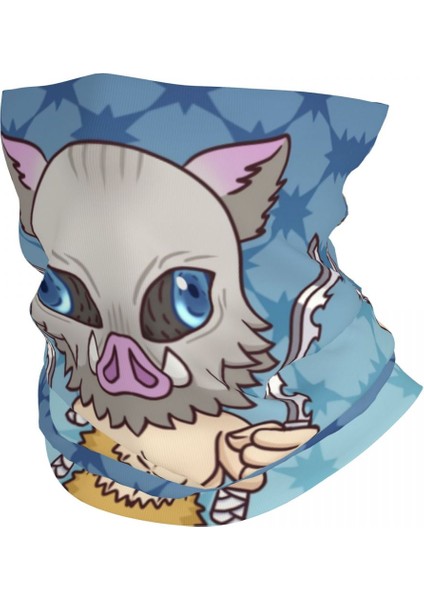Özel Demon Slayer Kimetsu No Yaiba Bandana Boyunluk Rüzgar Geçirmez Yüz Eşarp Örtüsü Kadın Nezuko Kamado Kafa Bandı Tüp Balaclava (Yurt Dışından)