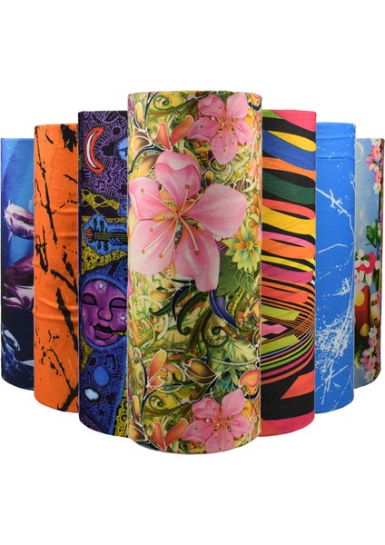Erkek Kadın Kamp Baskı Renkli Atkı Açık Hava Sporları Bisiklet Sürme Kafa Bandı Bisiklet Bisiklet Maskesi Balaclava Boyun Isıtıcı Bandana (Yurt Dışından)