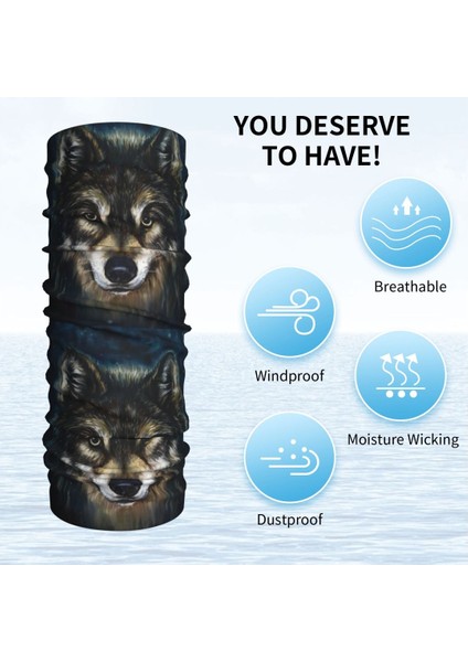 Özel Hayvan Kurt Bandana Boyunluk Rüzgar Geçirmez Yüz Eşarp Örtüsü Kadın Erkek Kafa Bandı Tüp Balaclava (Yurt Dışından) fırsatları