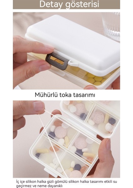 Taşınabilir Hap Kutusu - Mühürlü Hap Kutusu - Bir Iş Gezisinde Yanınızda Yedi Günlük Bir Saklama Hapı Kutusu Taşıyın (Yurt Dışından)