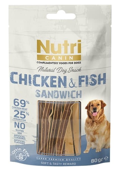 Tavuklu ve Balıklı Tahılsız Köpek Ödül Maması 80 gr - Petshopundan