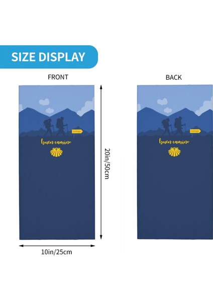 Özel Buen Camino Santiago De Compostela Bandana Boyun Körüğü Rüzgar Geçirmez Yüz Eşarp Kapak Erkek Kadın Kafa Bandı Tüp Balaclava (Yurt Dışından) fırsatları