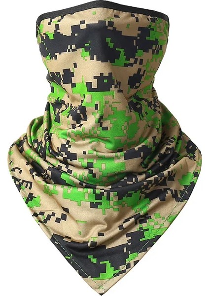 Yaz Nefes Alabilir Örgü Yüz Örtüsü Avcılık Bisiklet Bandana Spor Yarım Maske Boyun Lastiği Koşu Yürüyüş Kayak Üçgen Isıtıcı Atkı (Yurt Dışından)