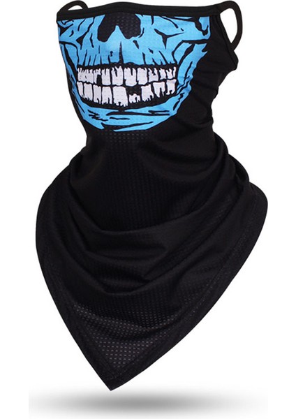 Uni Skull Yüz Eşarbı Bandana Kulak Askıları Yüz Balaclava Spor Boyunlukları Dijital Baskı Açık Hava Rüzgar Geçirmez Ince Üçgen Eşarp (Yurt Dışından)