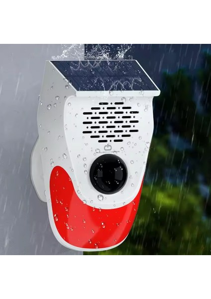 Kumandalı Solar Sesli Işıklı 120DB Alarm Sistemi