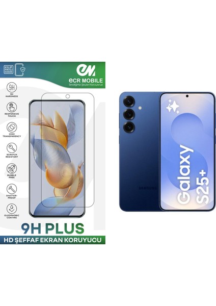 Samsung Galaxy S25+ Ekran Koruyucu 9h Esnek Nano Cam Tam Uyumlu Şeffaf