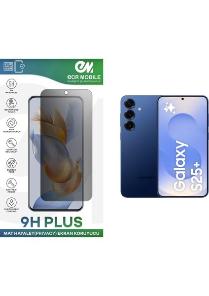 Samsung Galaxy S25+ Ekran Koruyucu Tam Uyumlu 9h Esnek Nano Kırılmayan Mat Hayalet