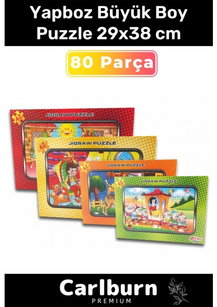 Özel Eğitici Zeka Geliştirici Öğretici El Göz Kordinasyonu 80 Parça Yapboz Büyük Boy Puzzle 29X38 cm
