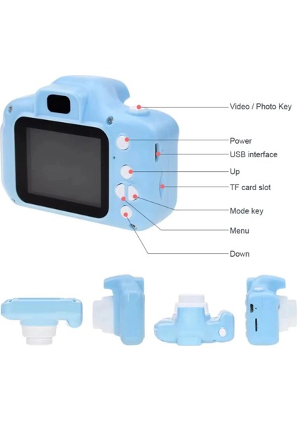 Yeni Nesil Çocuk Dijital Mini Fotoğraf Video Makine Erkek Kız Çocuklar 1080P Hd Ekran Kamera Selfie modelleri