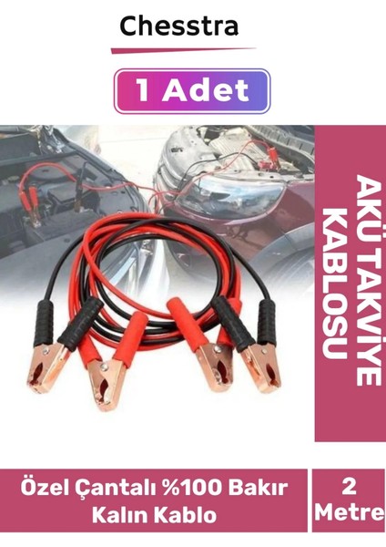 Premium Çantalı %100 Bakır Kalın Kablo 1200 Amper Güçlü Oto Akü Takviye Hızlı Şarj Kablosu 2 Metre