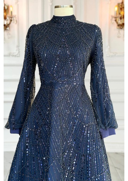 Karina Abiye Elbise Lacivert fiyatları