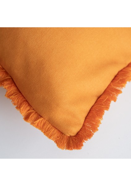 Hardal Püsküllü 45 x 45 Yastık Kılıfı modelleri