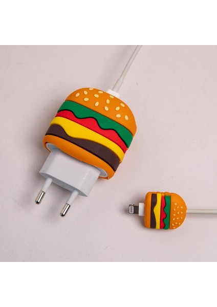 Hamburger Şarj Koruyucu Başlığı ve Kablo Koruyucu Set