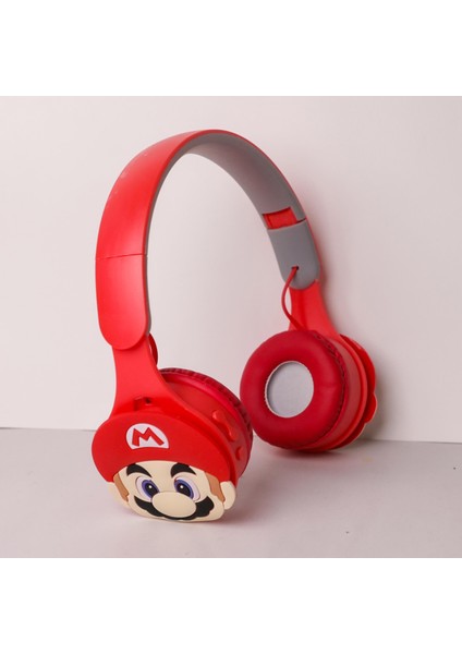 Super Mario Kablosuz Bluetooth Katlanabilir Kulaküstü Kulaklık