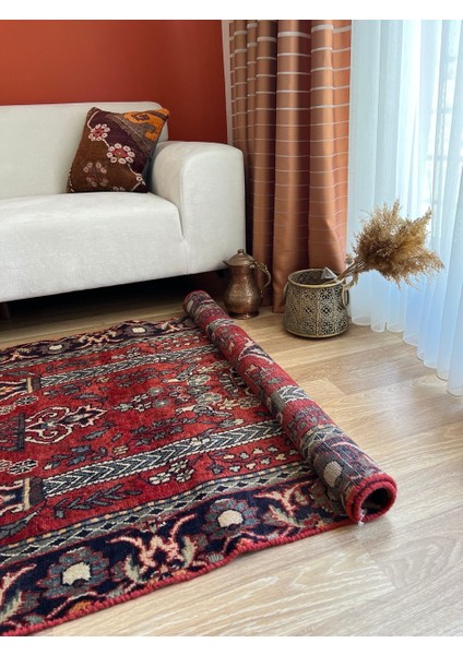 106 x 174 cm Uşak Halısı, Kalın Kısa Tüylü Türk Halısı, Vintage Klasik El Dokuma Ev & Ofis Halısı modelleri