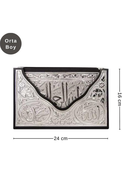 Kaplama Gümüş V Tipi Kur'an-I Kerim (Orta Boy)