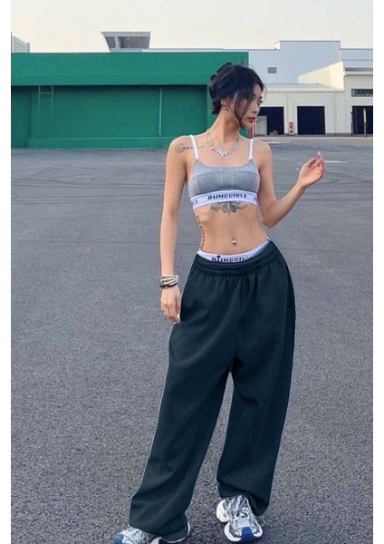 Old Money Tarz Bol Baggy Salaş Bol Paça Eşofman Altı