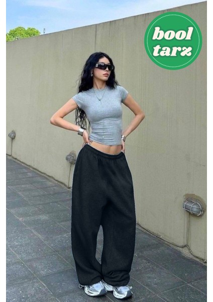 Old Money Tarz Bol Baggy Salaş Bol Paça Eşofman Altı