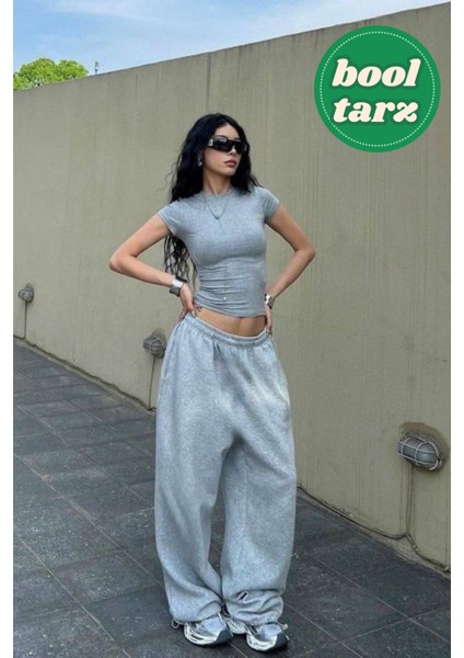 Old Money Tarz Bol Baggy Salaş Bol Paça Eşofman Altı