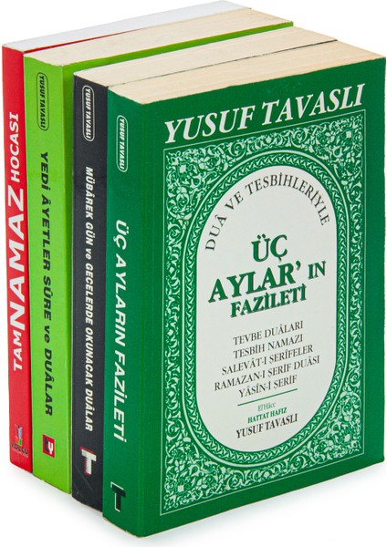 Yusuf Tavaslı Dua Kitapları Seti - Tam Namaz Hocası, 7 Ayetler Yasini Şerif, Üç Ayların Fazileti ve Mübarek Gün Duaları