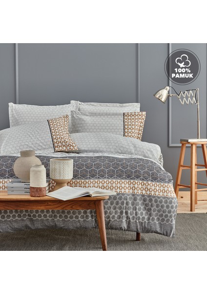 Bedding Taren Tek Kişilik Ranforce Nevresim Seti - Gri